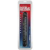 Jr Veined Double Header 12 Inch Bender Dong Black Double Dongs