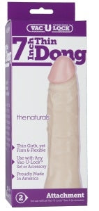 VacULock Thin 7 Inch Natural Dong Attachment – Slim Strap-On > Realistic Dildos and Vibes > Realistic Dildos