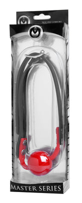 The Hush Gag Silicone Comfort Ball Gag for Ultimate Pleasure and Restraint Red > Bondage Gear > Gags and Bits