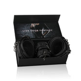 Thigh and Wrist Cuff Set – Durable Faux Leather BDSM Restraint Accessory Black > Bondage Gear > Restraints