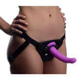 XR Navigator Strap On Adjustable Harness With G Spot Dildo Purple Purple STRAP-ONS