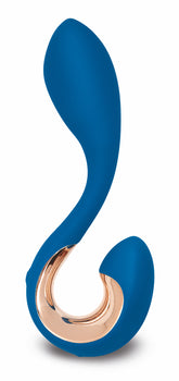 Gpop2 Indigo Blue Anatomic Vibrator 4.92 x 1.1 Inches Blue Butt Plugs - Vibrating