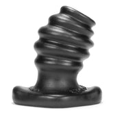Butthole 2 Hollow Plug Medium Black Silicone Black > Anal Range > Tunnel and Stretchers