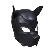 Puppy Play Mask (Black) – Neoprene Rubber Erotic Clothing Mask Black Masks