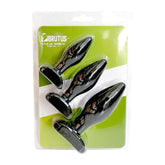 Brutus Anal Training Kit – Silicone Progressive Anal Plug Set 3 Pc Black > Anal Range > Butt Plug Kits