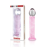 Glass Romance 7 Pink 7.5in Luxury Glass Dildo Pink DONGS Glass