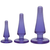 Anal Initiation Kit Purple with 3 Sizes for Beginners Purple > Anal Range > Butt Plug Kits