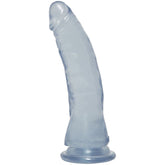 7 In Thin Dong Clear - Slim Tapered Design with Suction Cup Clear > Dildos > Slim Dildos
