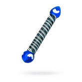 Sexus Glass Dildo Duo Blue 20cm Body Safe Blue DONGS Glass