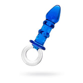 Sexus Glass Butt Plug Navy 16cm Premium Quality Clear GLASS TOYS