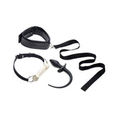 Puppy Play Set Including Gag Plug and Collar in Black Black > Bondage Gear > Bondage Kits
