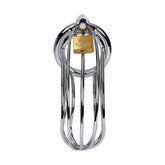 Silver Metal Birdcage Cock Cage Chastity Device for Enhanced Pleasure and Control Silver Cages