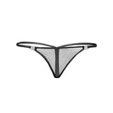 Inviting Tulle G-String Panty for Elegant Intimate Wear Black Small Panties