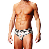 Prowler Leather Pride Open Briefs Sexy Adult Intimacy Wear White Small Mens Briefs
