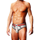 Prowler Puppy Print Open Brief for Stylish Comfort Red Small Open Back Underwear