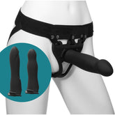 Be Ready 4 Piece Hollow Silicone Strap-On Set 8 Inches Black Strap-ons Hollow