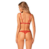 Bergamore 2 Piece Set Red Lingerie Red Medium Large > Clothes > Bra Sets