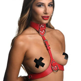 Red Female Chest Harness Medium Large Red Womens Harnesses