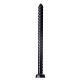 Hosed 19 Inch Ribbed Anal Snake Black 20 Inches Black Dongs Big