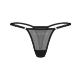 Hungry Thong (Black) – Sheer Mesh Lingerie Black Small Medium > Clothes > Panties