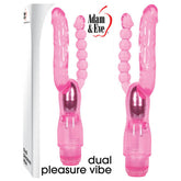 Adam & Eve Dual Pleasure Vibe 12 cm – Multi-Speed Vibrator with Anal Probe Pink VIBRATORS