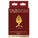 Taboom Plug With Diamond Jewel – Body-Safe Gold Aluminium Small Butt Plug > Anal Range > Jewel Butt Plugs