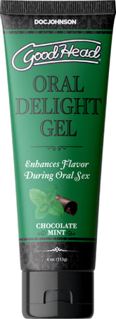 Doc Johnson GoodHead Oral Delight Gel – Chocolate Mint Flavored Oral Enhancer 4 Oz > Lube > Oral Gels & Sprays