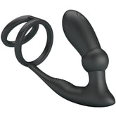 Emoni Rechargeable Vibrating Secure Hold Cock And Ball Ring With Attached Butt Plug > Anal Range > Prostate Plugs