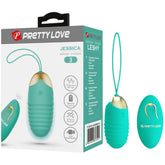 Rechargeable Jessica – Multi-Speed Remote-Controlled Silicone Egg Vibrator with 12 Vibration Settings Seafoam > Sex Toys For Ladies > Vibrating Eggs