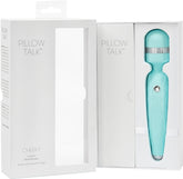 Pillow Talk Cheeky Teal Luxurious Self-Care Wand 8 Inches Green Electric Massager