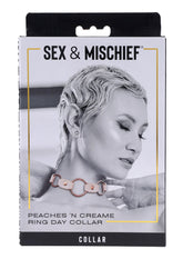 Peaches N Creame Ring Day Collar (Pink) – Luxury BDSM Collar > Bondage Gear > Restraints