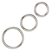 3 Piece Silver Ring Set COCK RINGS METAL