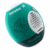 Satisfyer Masturbator Egg Naughty Compact Pleasure Device Green Strokers - Cup|Egg