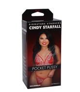 Signature Strokers Cindy Starfall Pocket Pussy 6 Inches Flesh Brown Strokers - Manual