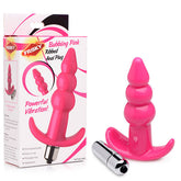 Frisky Ribbed Vibrating Butt Plug – 10.9 Cm Vibrating Butt Plug Pink Butt Plugs - Vibrating