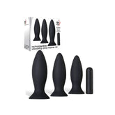 Adam & Eve Vibrating Anal Trainer Kit 3 Sizes Black > Anal Range > Butt Plug Kits