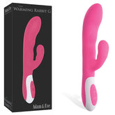 Adam & Eve The Warming Rabbit G 8.5 Inch Vibrator Pink VIBRATORS-RABBIT