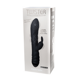 Adrien Lastic Twister Rabbit Massager Black with Ultra Wave Motion System and 3D Vaginal Massage VIBRATORS-RABBIT