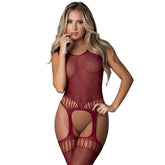 Alexia Body Stocking Burgundy Burgundy One Size Bodystocking