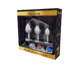 Alive Metal Plug Kit with Shiny Diamond Tips in Multiple Colors, Set of Three Metal Plugs for Anal Pleasure > Anal Range > Butt Plug Kits