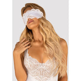 Amor Blanco Eye Mask Luxurious Satin Sleep Accessory One Size Lingerie & Sexy Apparel