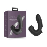Ashella Vibes Black G-spot and Clitoral Suction Finger Vibe Waterproof Suction Stimulator