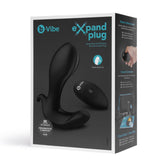 B-Vibe Expand Plug Remote Control Vibrating Expanding Anal Plug in Black Butt Plugs - Vibrating