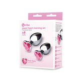 B-Vibe Jewel Heart Metal Butt Plug Training Set for Adults > Anal Range > Jewel Butt Plugs