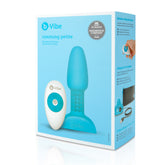 B-Vibe Rimming Petite Teal Small Rotating and Vibrating Remote Control Plug Butt Plugs - Vibrating