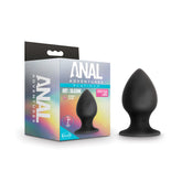 Anal Adventures Platinum Silicone Anal Stout Plug Large Black Butt Plugs