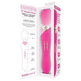 Bodywand Rumble Wand (Black) – USB Rechargeable 12 Inch Massage Wand with 5 Vibration Modes and 7 Speeds Pink Electric Massager