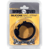 Boneyard Silicone Ball Strap 1.5 Inch with 3 Snap Closure in Black Black COCK RING Set