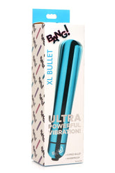 Bang Vibrating Metallic Extra Large XL Bullet Vibrator Blue 8.5 Inch BULLETS