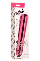 Bang! Vibrating Metallic XL Bullet Pink Extra Large 8.5 Inch Vibrator with 3 Speeds BULLETS